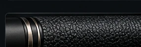 Textured black leather cue handle concept
